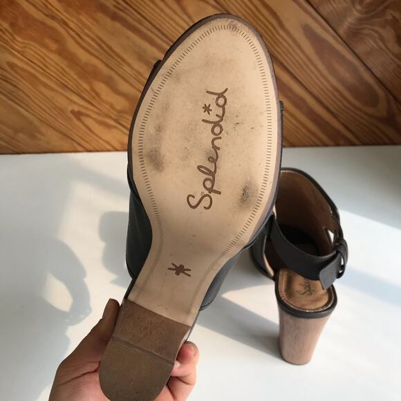 Splendid Leather Peep Toe Bootie - Picture 8 of 9